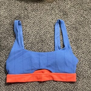 Aerie Blue and Orange Bikini Top